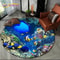 3D Ocean Dolphin Round Rug Non Slip Underwater Area Carpet For Living Room And Bedroom 1