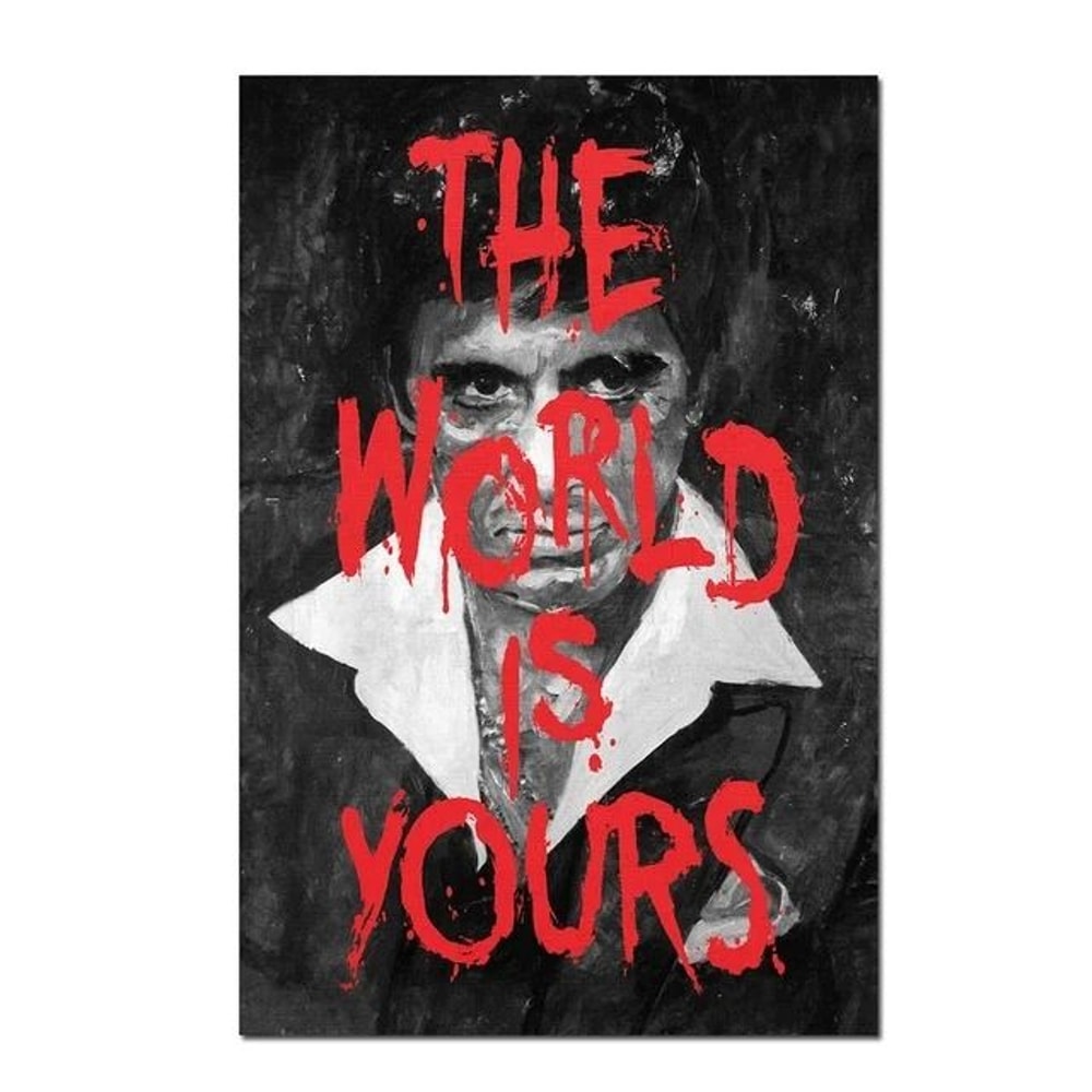 Scarface Poster Al Pacino Wall Art Gangster Movie Canvas Print 2