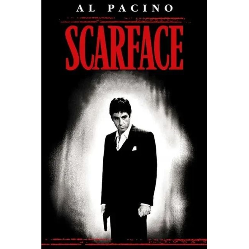Scarface Poster Al Pacino Wall Art Gangster Movie Canvas Print 3