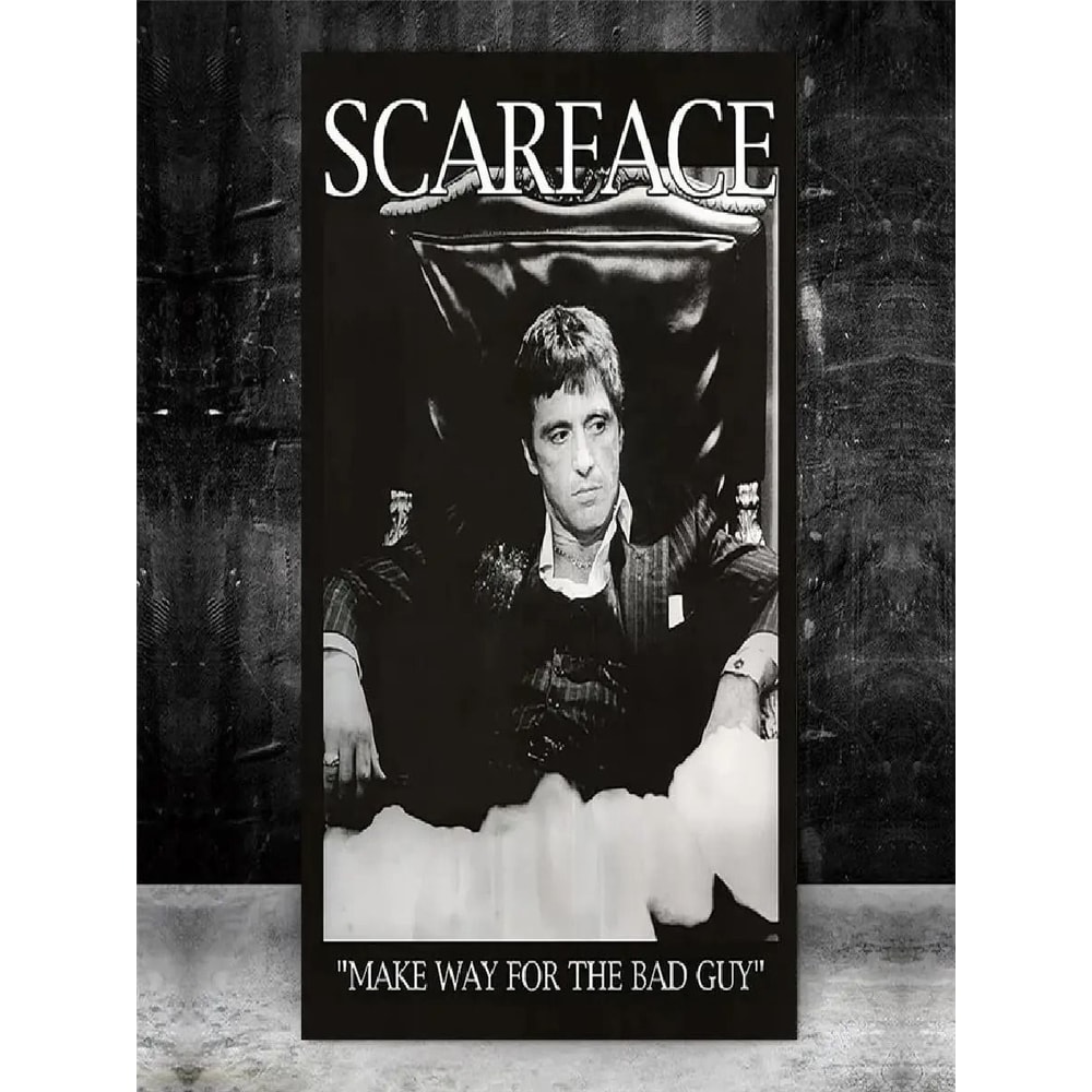 Scarface Poster Al Pacino Wall Art Gangster Movie Canvas Print 13