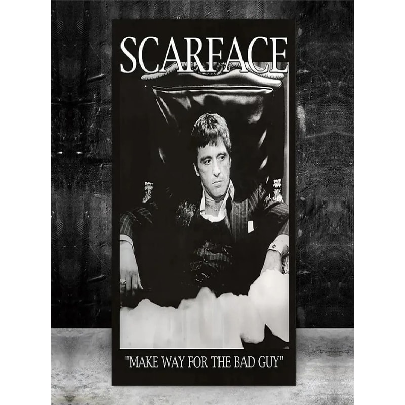 Scarface Poster Al Pacino Wall Art Gangster Movie Canvas Print 13