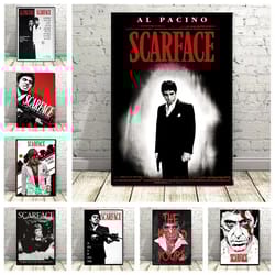 scarface poster al pacino wall art gangster movie canvas print