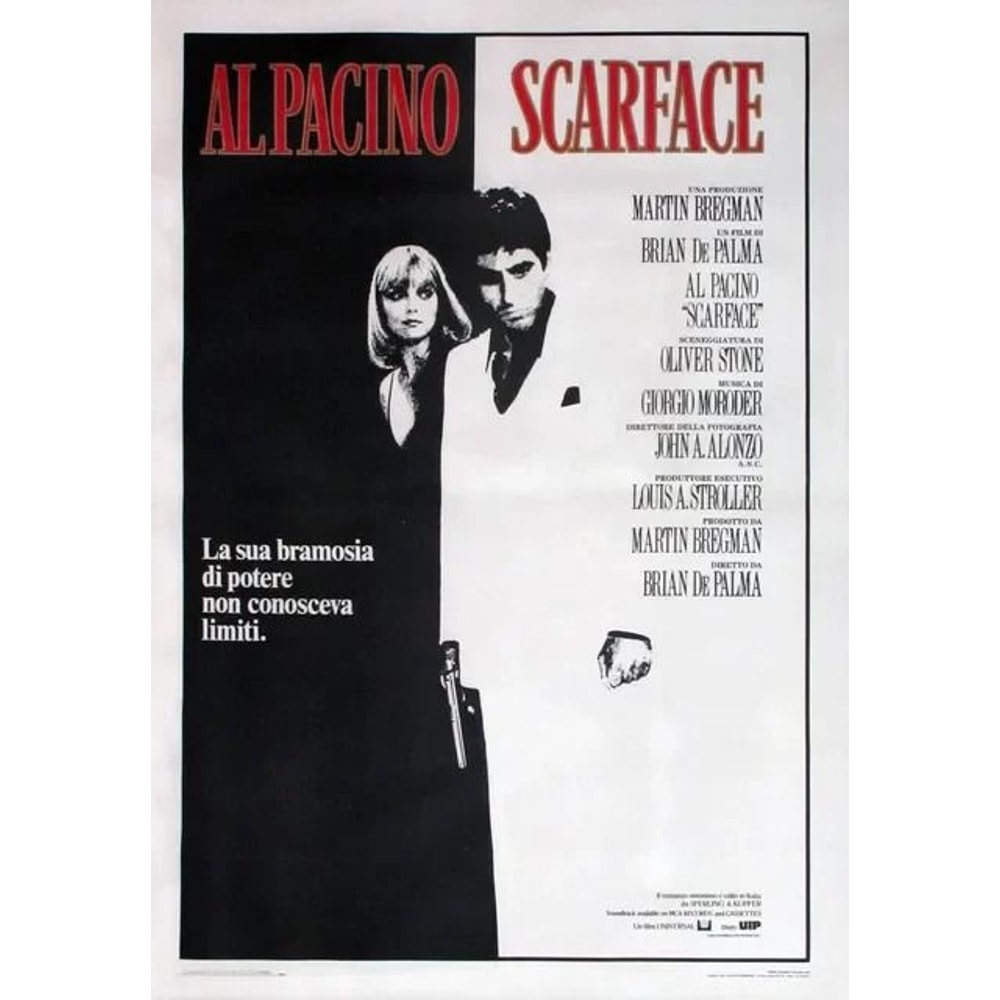 Scarface Poster Al Pacino Wall Art Gangster Movie Canvas Print 7