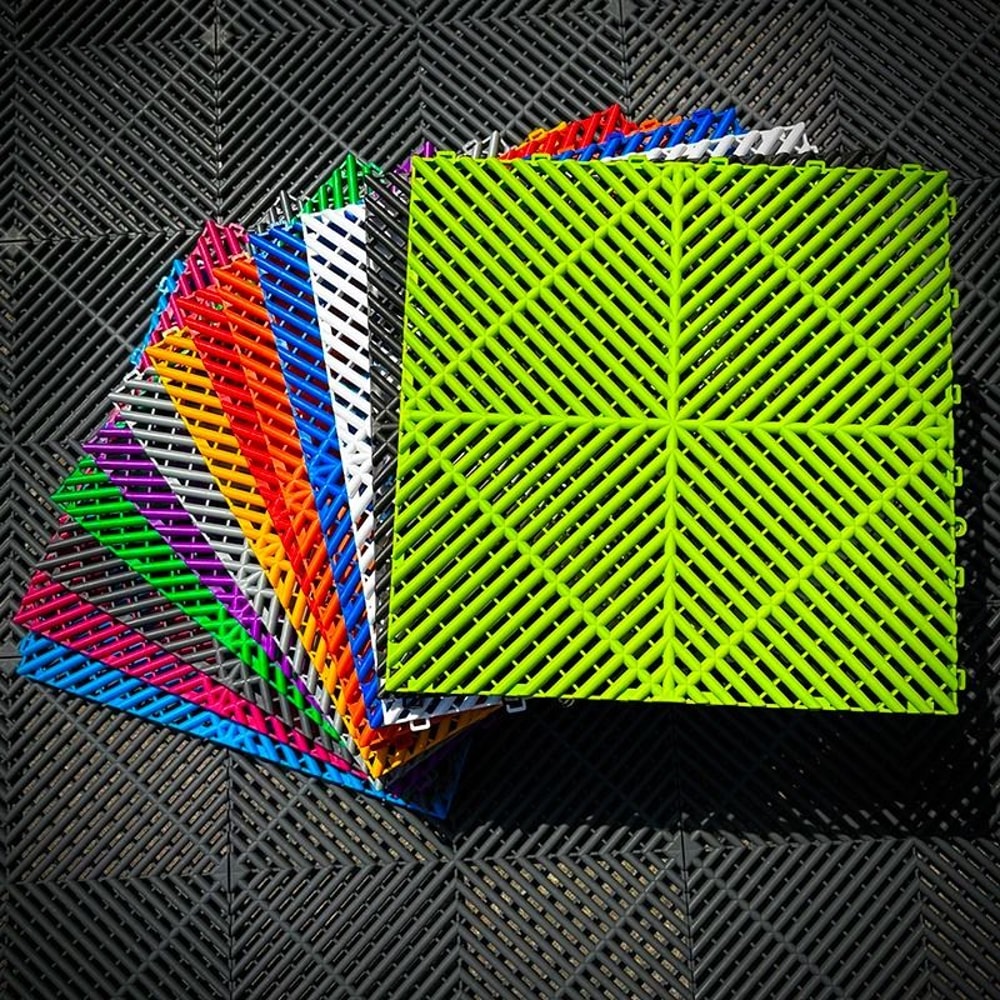 Interlocking Garage Floor Tiles Portable Vented Outdoor Event Flooring 14