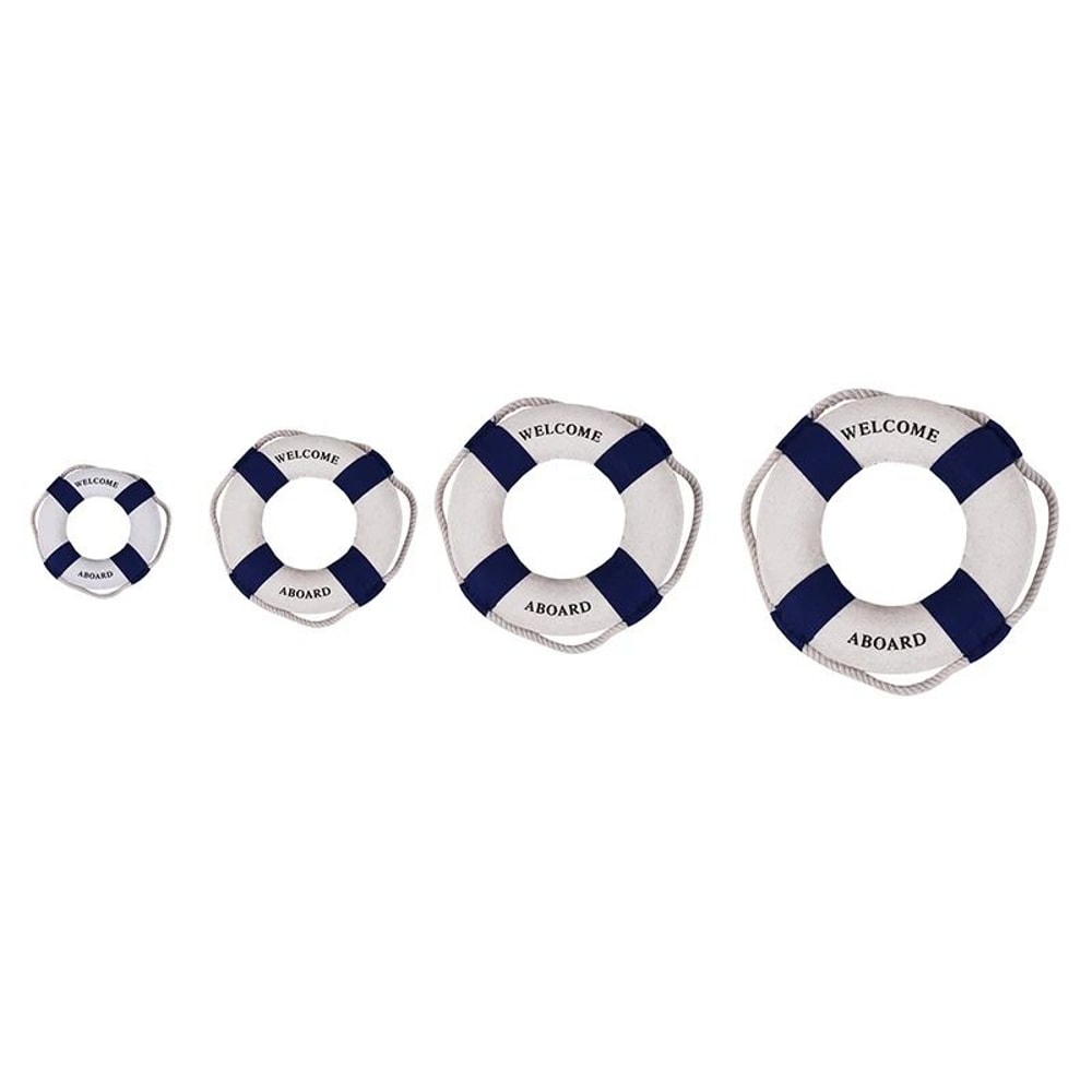 Mediterranean Style Lifebuoy Wall Decor Nautical Coastal Hanging Ornament 11