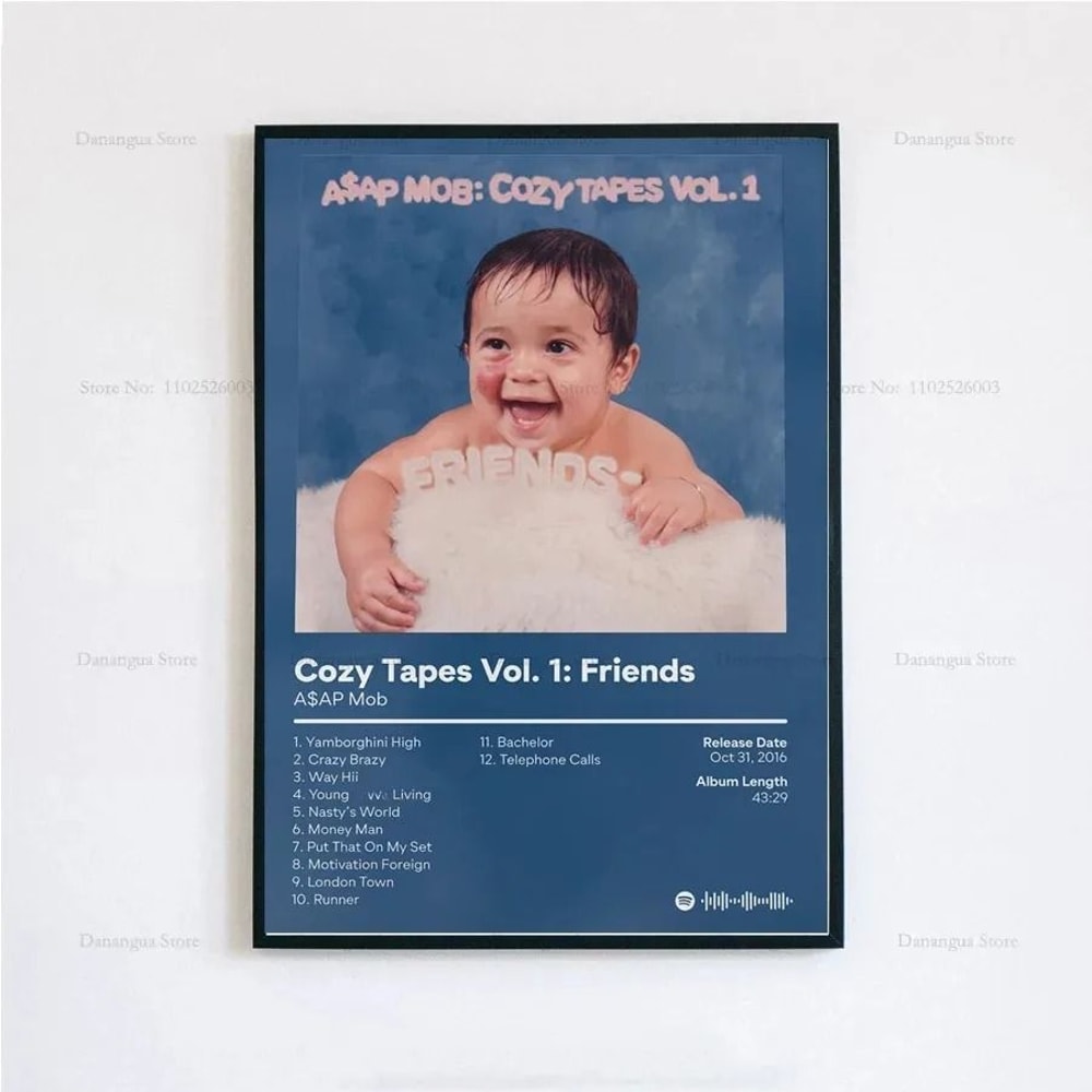 ASAP Rocky Poster Hip Hop Album Cover Wall Art Music Poster Print 7