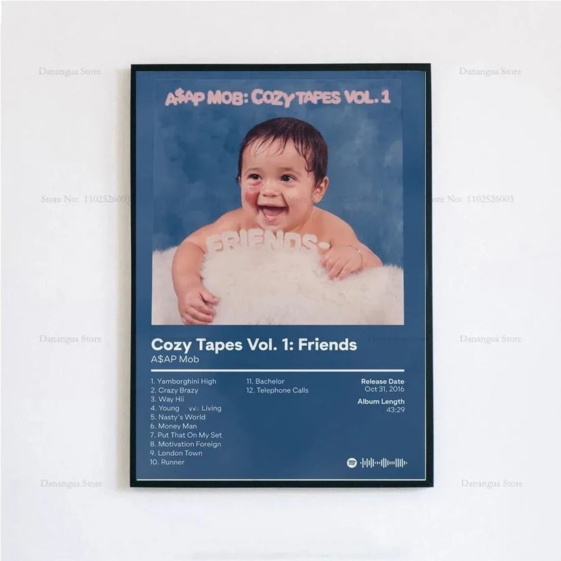 ASAP Rocky Poster Hip Hop Album Cover Wall Art Music Poster Print 7