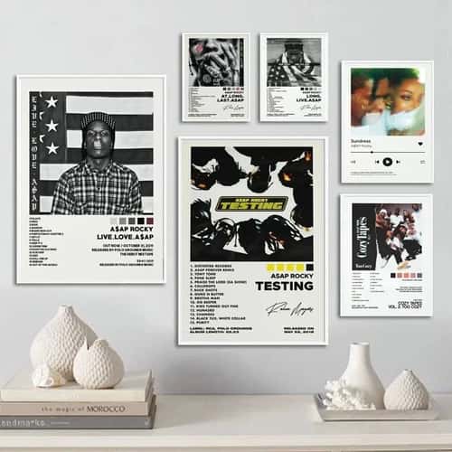 ASAP Rocky Poster Hip Hop Album Cover Wall Art Music Poster Print