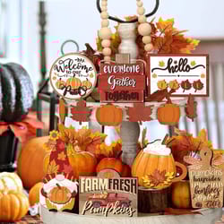 fall tiered tray decor set autumn farmhouse pumpkin spice centerpiece