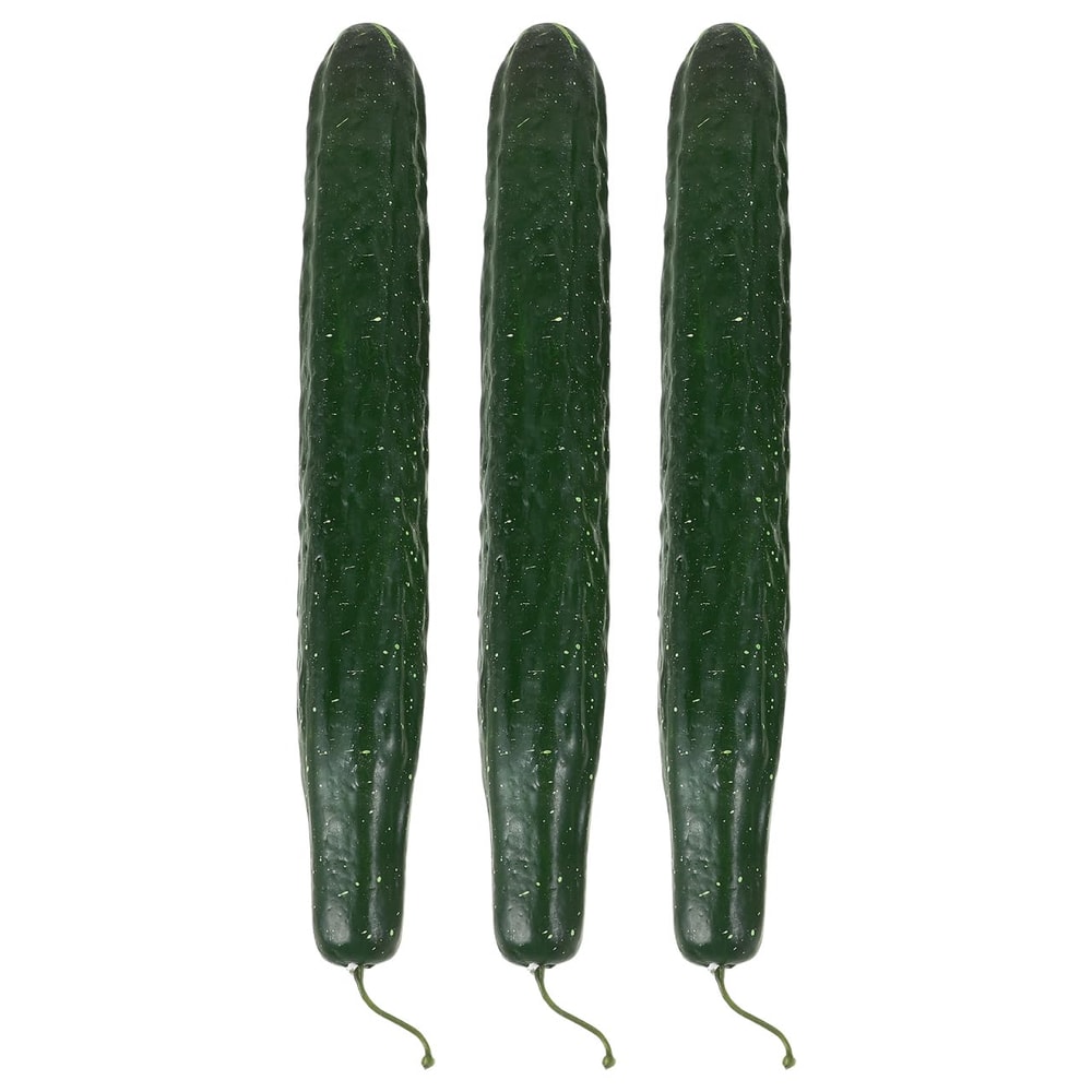 Realistic Fake Cucumber Decor Set Artificial Vegetables Props For Kitchen Display 0