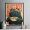 Japanese Style Frog Ramen Poster Retro Canvas Print Frameless Wall Art 4
