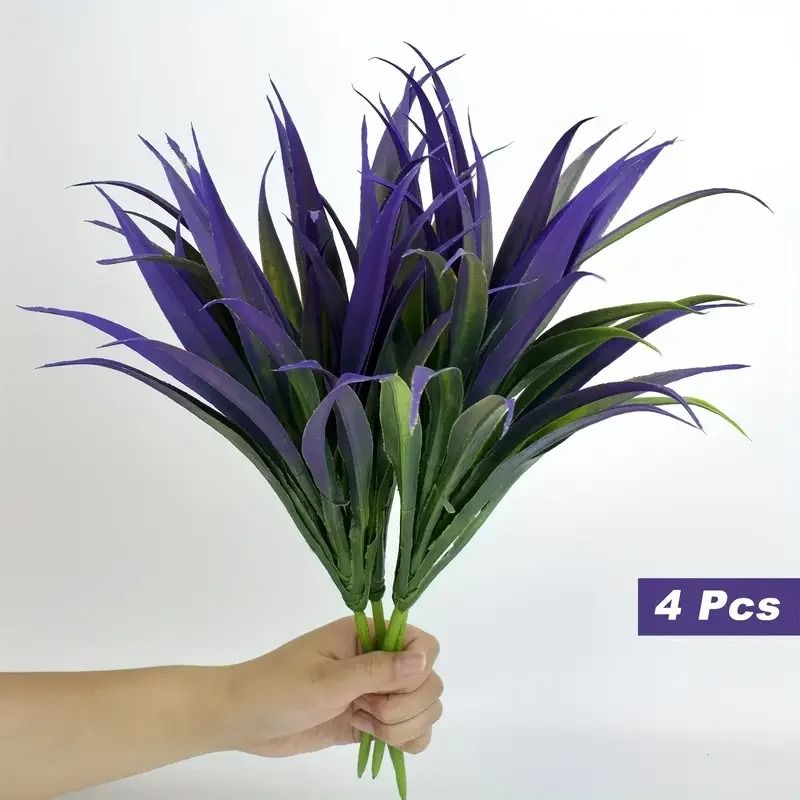 UV Resistant Artificial Tropical Plants Outdoor Fake Grass And Flowers Decor 15