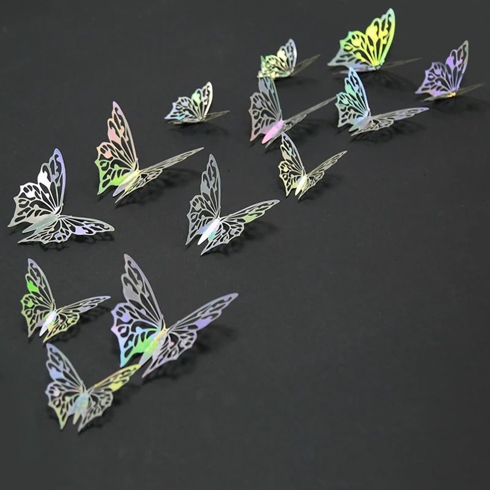 3D Mirror Butterfly Wall Stickers Elegant DIY Wall Decor For Living Room And Events 5