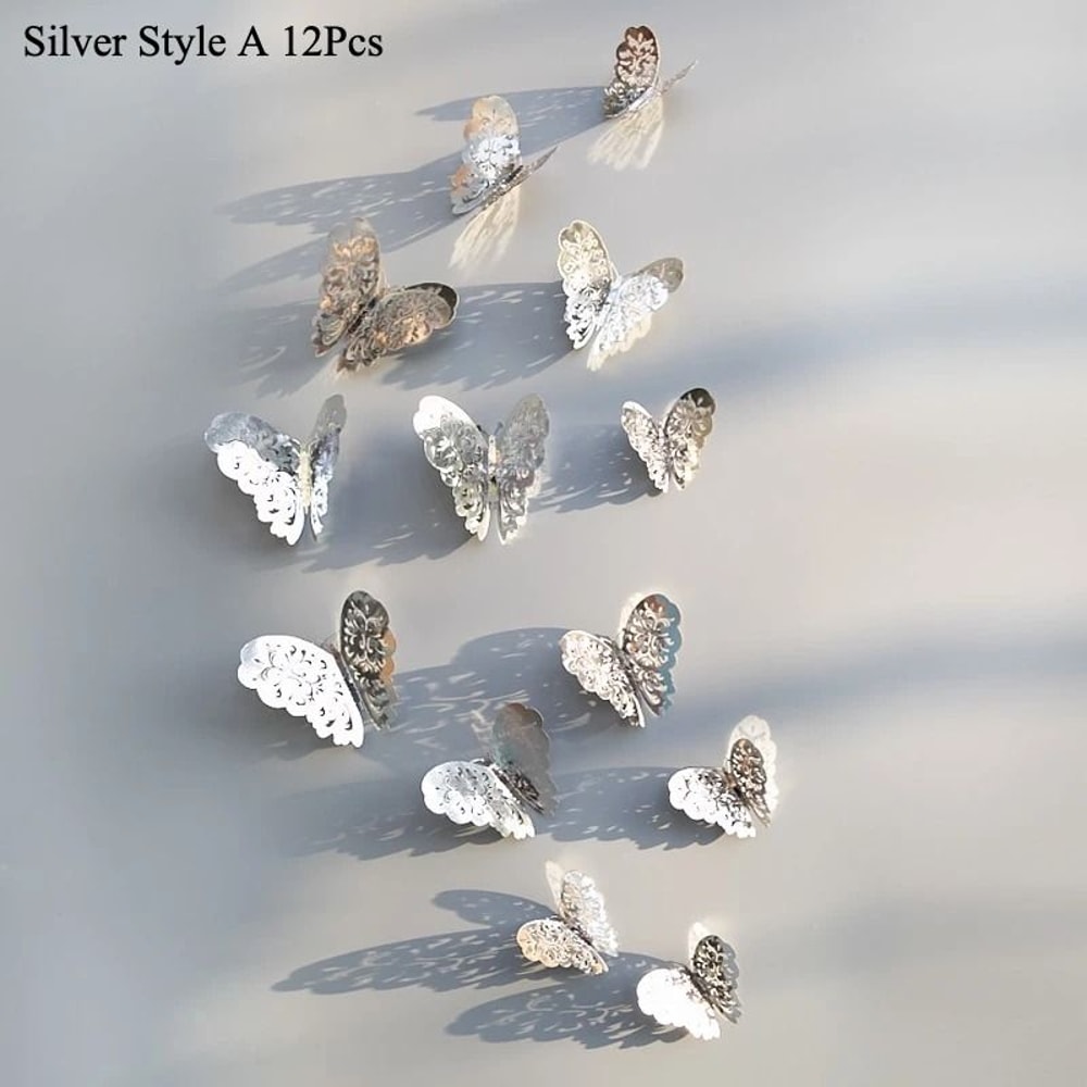 3D Mirror Butterfly Wall Stickers Elegant DIY Wall Decor For Living Room And Events 13