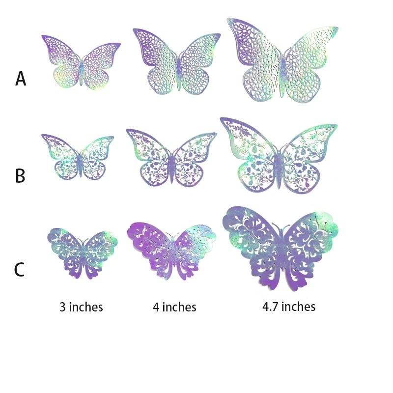 3D Mirror Butterfly Wall Stickers Elegant DIY Wall Decor For Living Room And Events 17