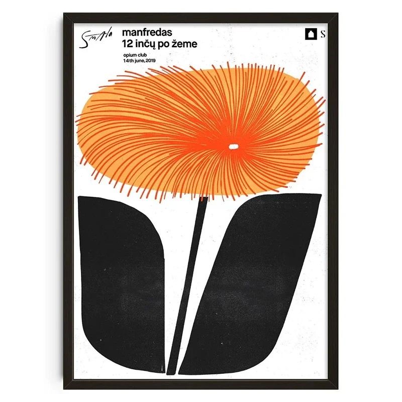 Mid Century Abstract Japanese Art Prints Vintage Canvas Wall Decor Posters 4