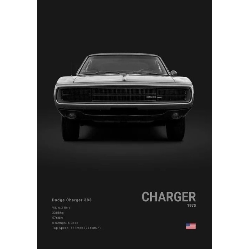 Dodge Challenger SRT Hellcat Canvas Poster Muscle Car Wall Art Decor 12