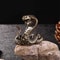 Antique Brass Mini Snake Figurine Decorative Bronze Desk Ornament 0