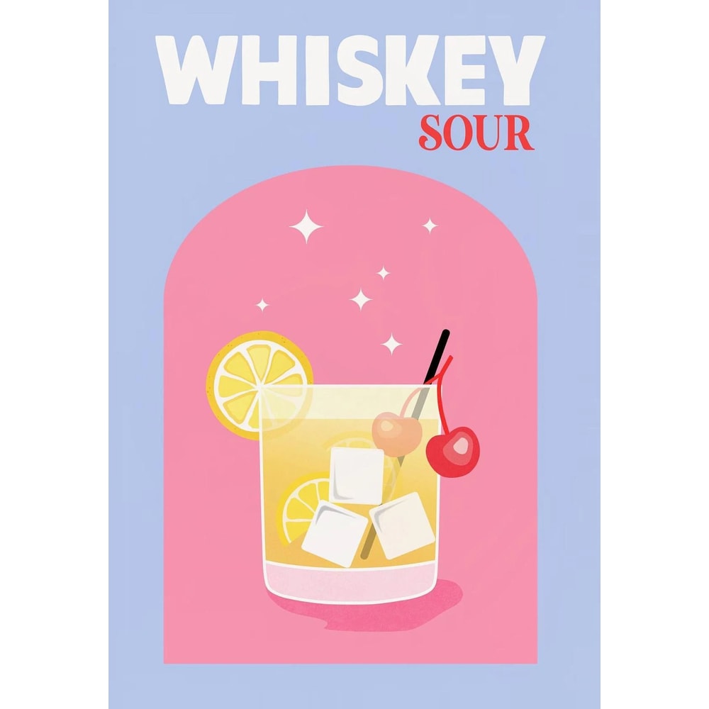 Colorful Cocktail Wall Art Canvas Modern Bar Cart Prints Decor 10