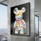 Cute Bear Graffiti Canvas Painting Pop Art Street Wall Decor 4
