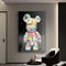 Cute Bear Graffiti Canvas Painting Pop Art Street Wall Decor 5