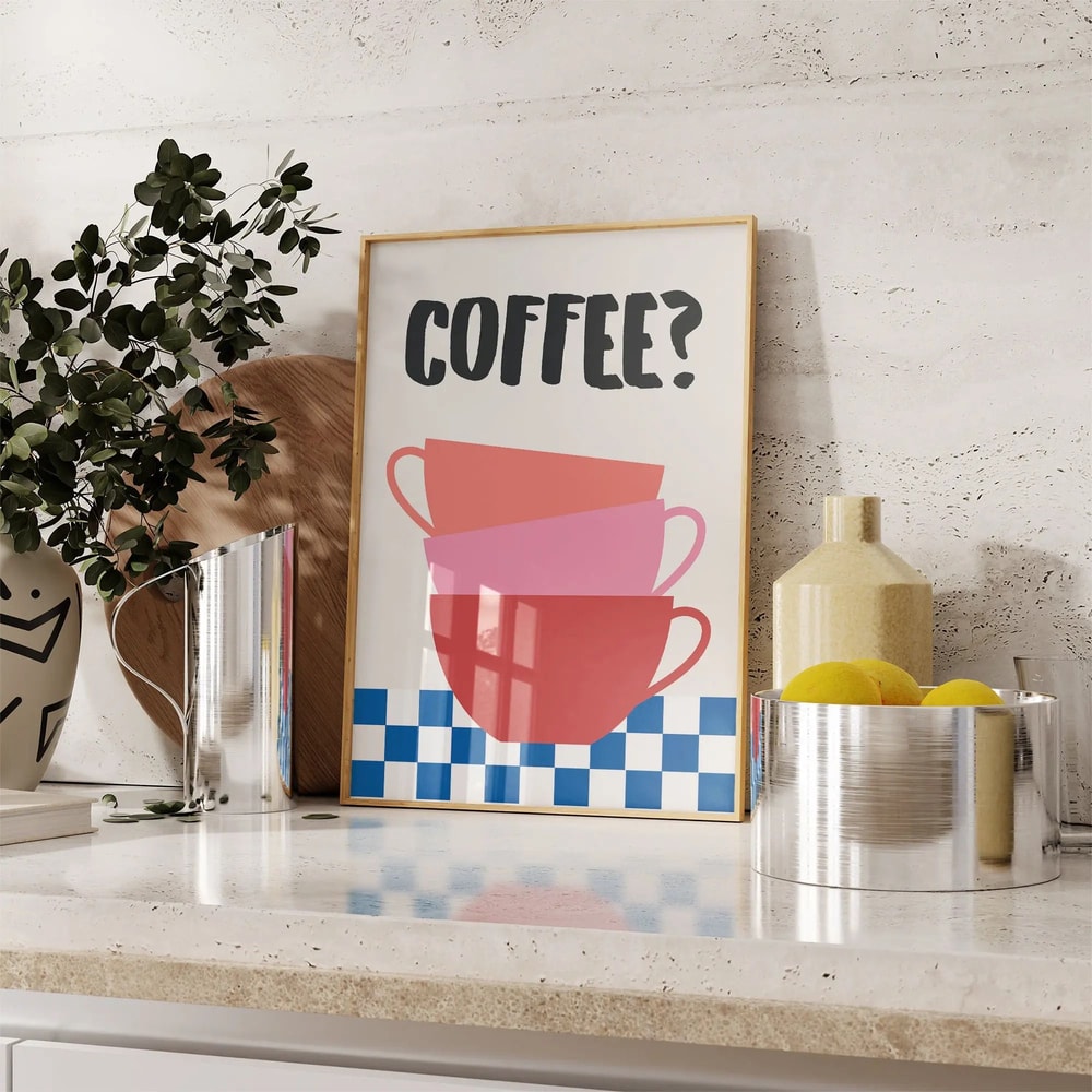 Retro Coffee Wall Art Canvas Chic Cafe Poster Kitchen Decor 5