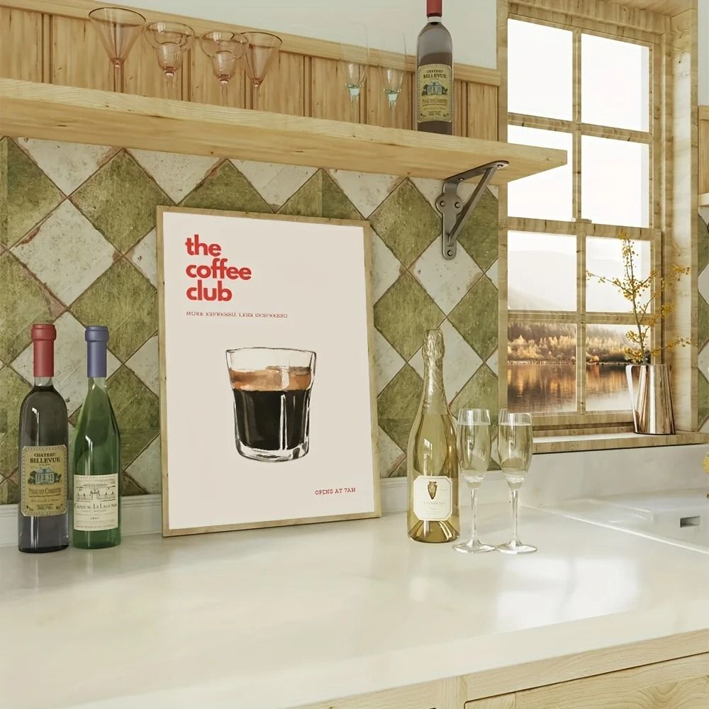 Retro Coffee Wall Art Canvas Chic Cafe Poster Kitchen Decor 11