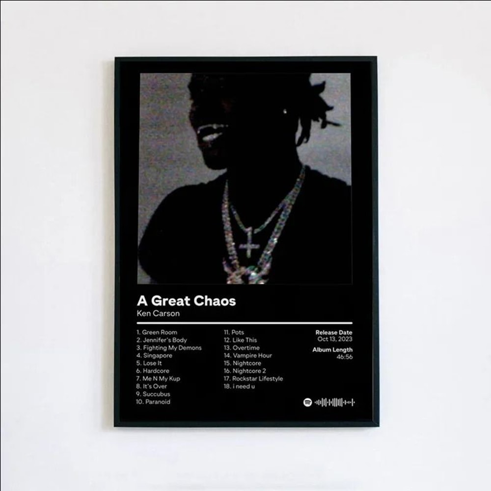 Ken Carson Poster Album Cover Canvas Hip Hop Wall Art Decor 1