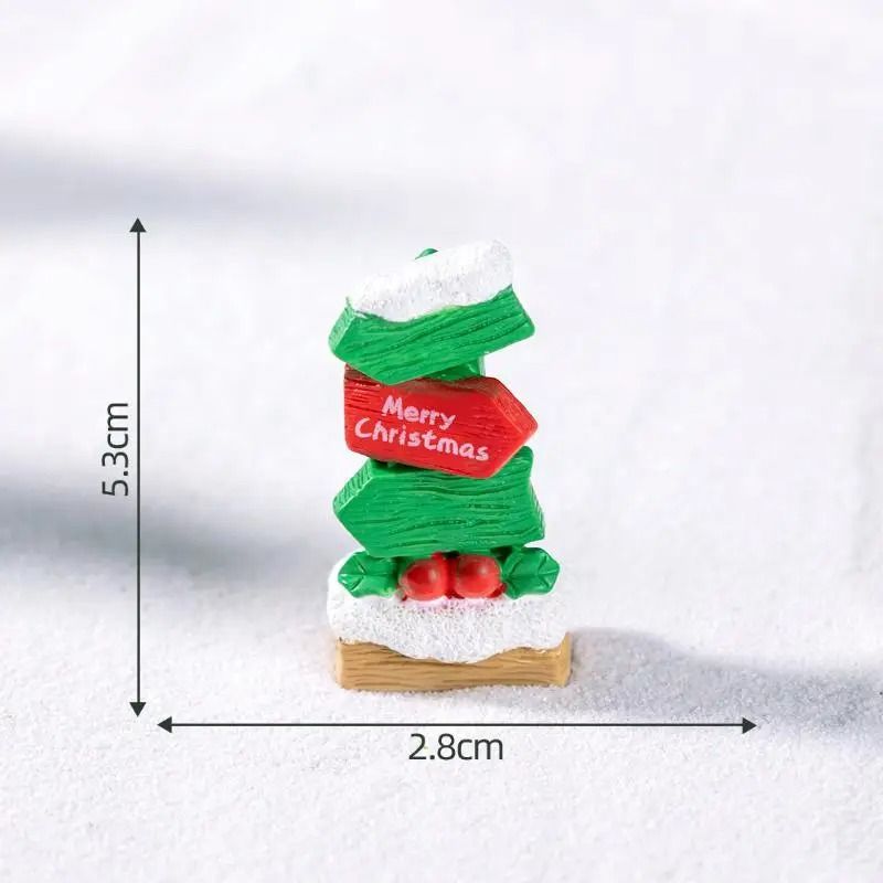 Miniature Road Sign Fairy Garden Ornament Dollhouse Micro Landscape Decor 2