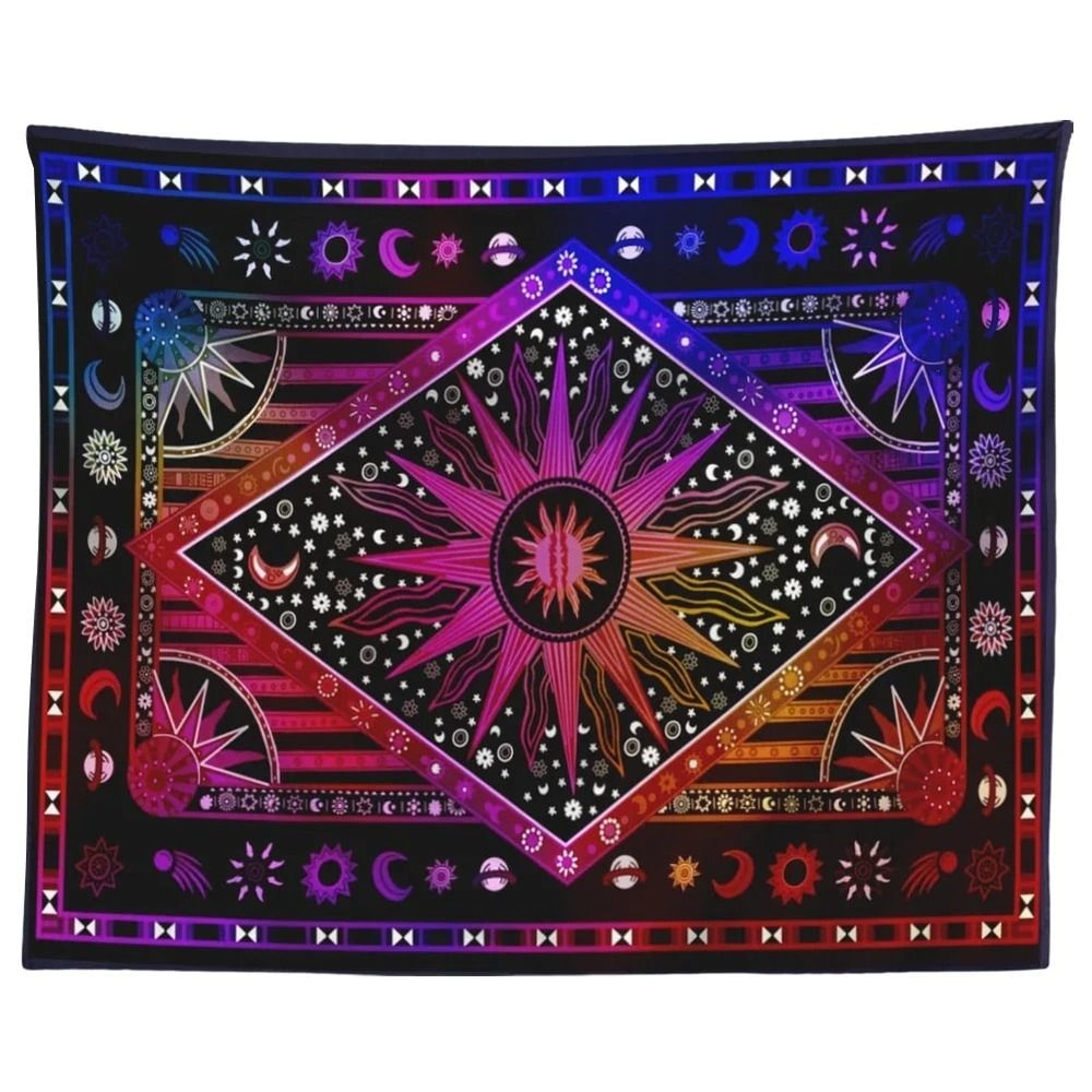 Mandala Tarot Tapestry Bohemian Hippie Wall Hanging Decor 5