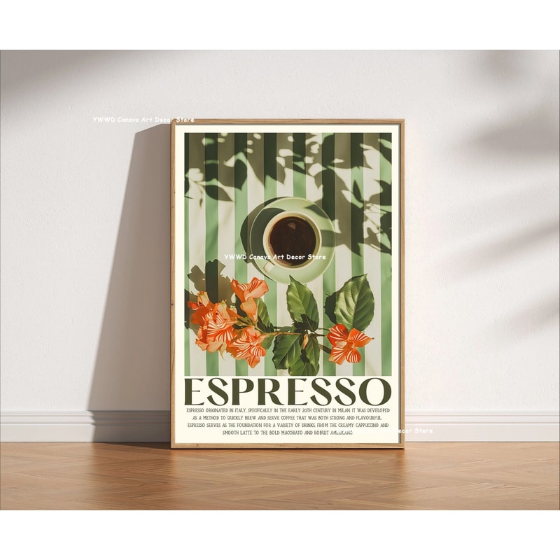 Buongiorno Espresso Wall Art Coffee Canvas Print Kitchen Decor 22