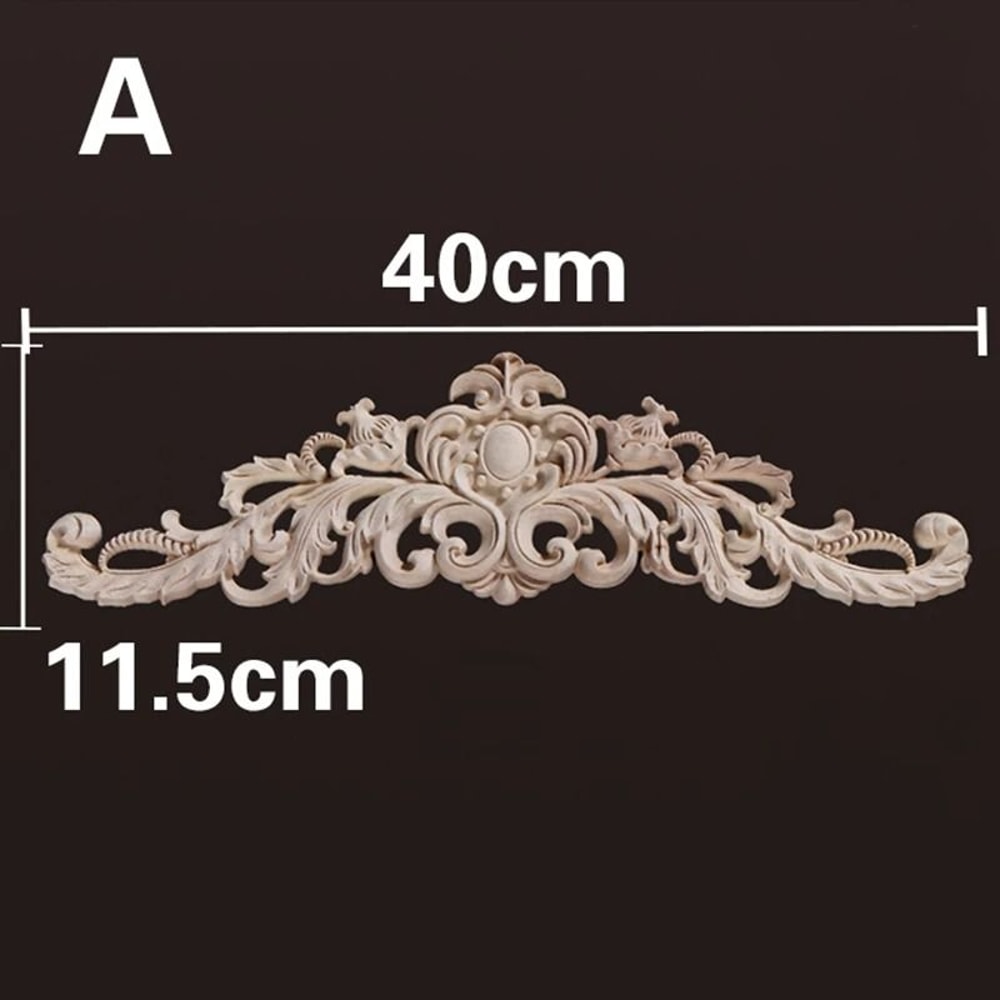Decorative Wood Appliques Carved Furniture Onlay Trim Ornament 7