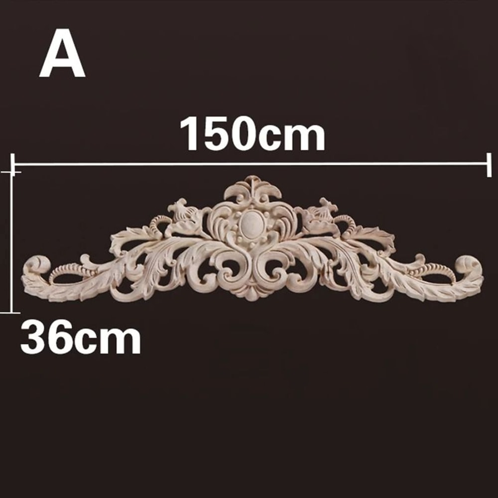 Decorative Wood Appliques Carved Furniture Onlay Trim Ornament 29