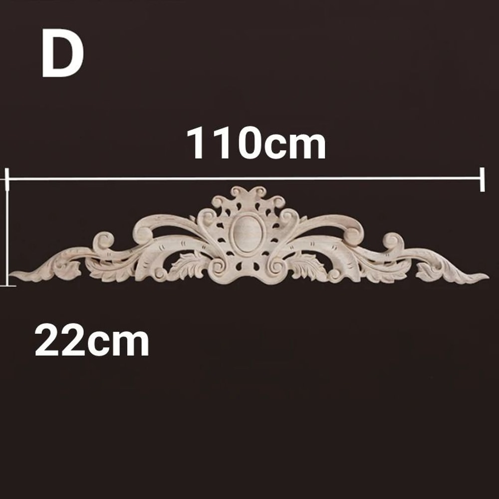 Decorative Wood Appliques Carved Furniture Onlay Trim Ornament 27