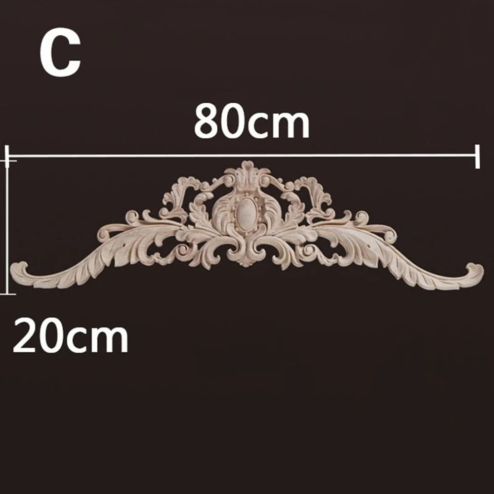 Decorative Wood Appliques Carved Furniture Onlay Trim Ornament 24