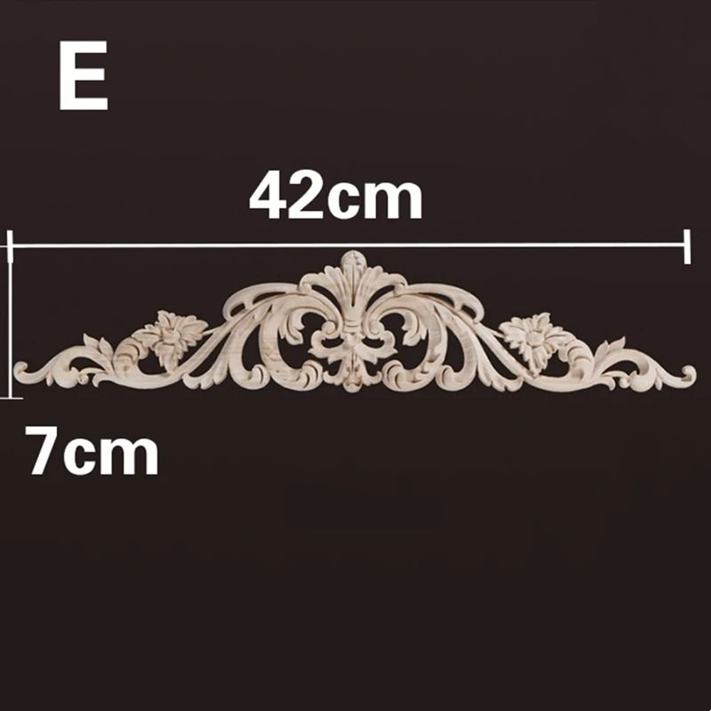 Decorative Wood Appliques Carved Furniture Onlay Trim Ornament 8