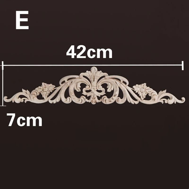 Decorative Wood Appliques Carved Furniture Onlay Trim Ornament 8