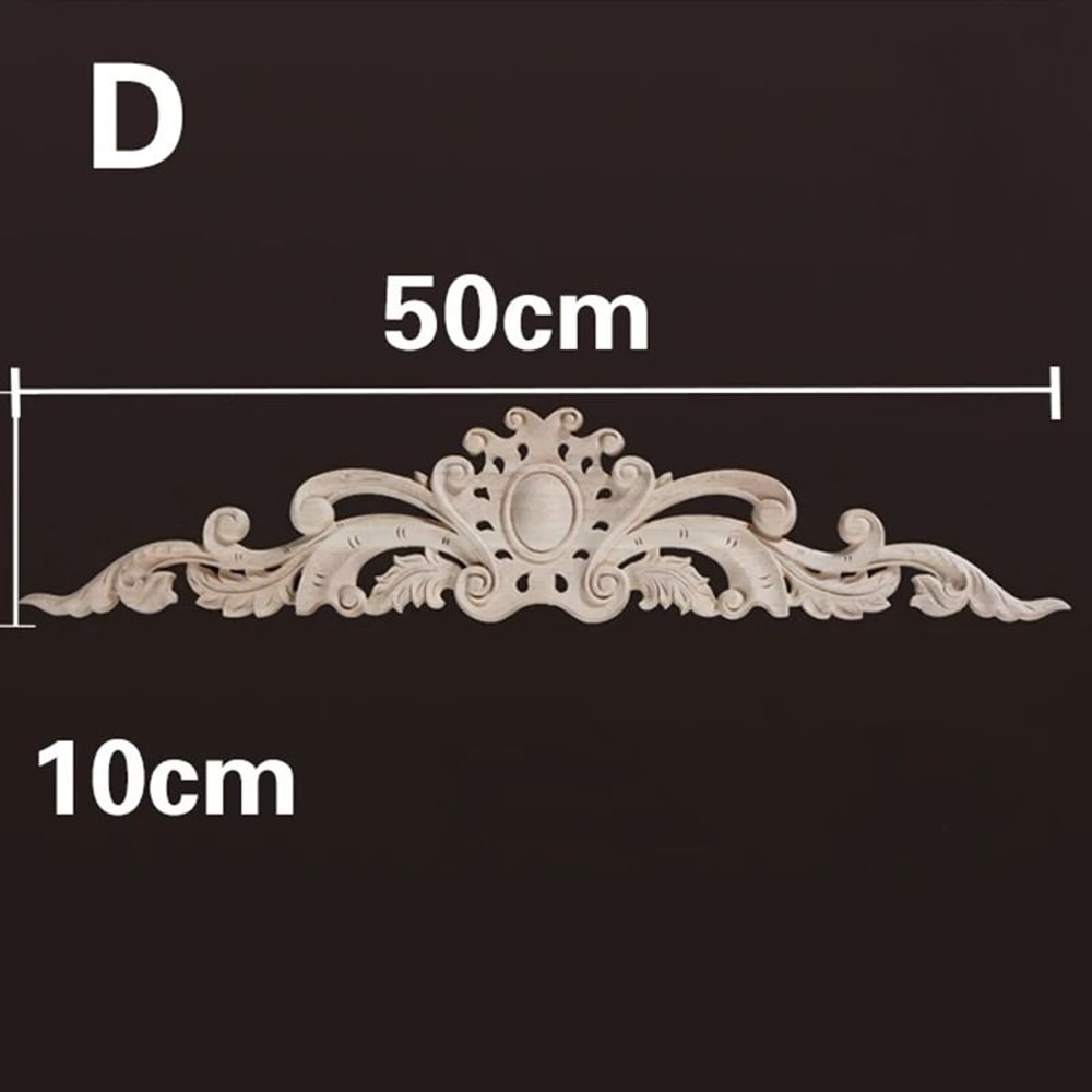 Decorative Wood Appliques Carved Furniture Onlay Trim Ornament 13