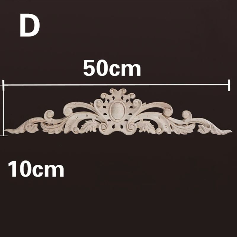 Decorative Wood Appliques Carved Furniture Onlay Trim Ornament 13