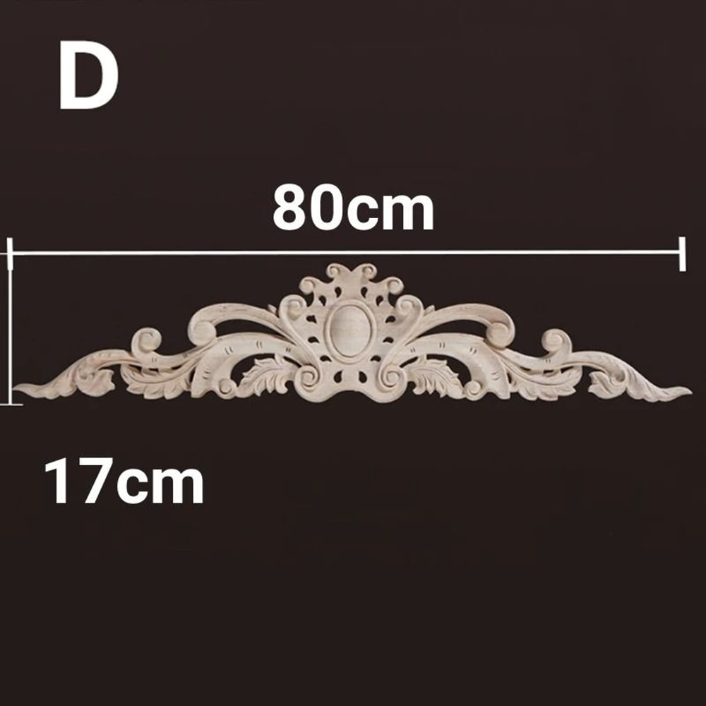 Decorative Wood Appliques Carved Furniture Onlay Trim Ornament 25