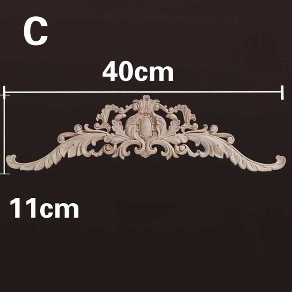 Decorative Wood Appliques Carved Furniture Onlay Trim Ornament 4