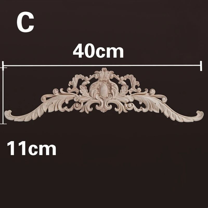 Decorative Wood Appliques Carved Furniture Onlay Trim Ornament 4