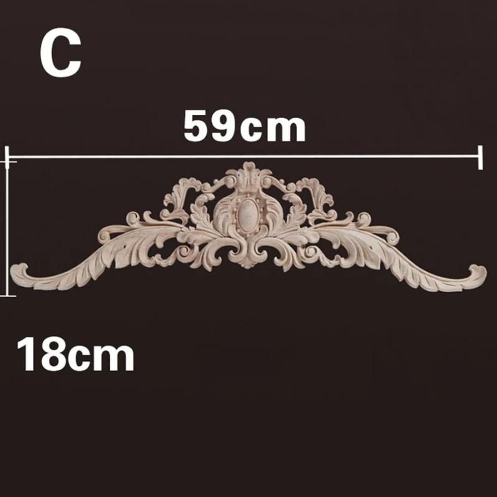Decorative Wood Appliques Carved Furniture Onlay Trim Ornament 17