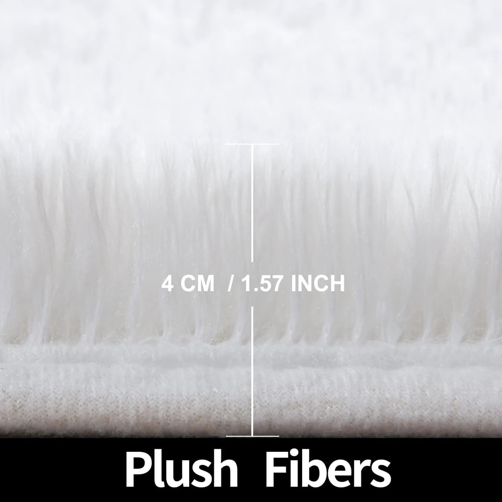 Soft Plush Kids Rug Fluffy Round Nursery Floor Mat Carpet 17