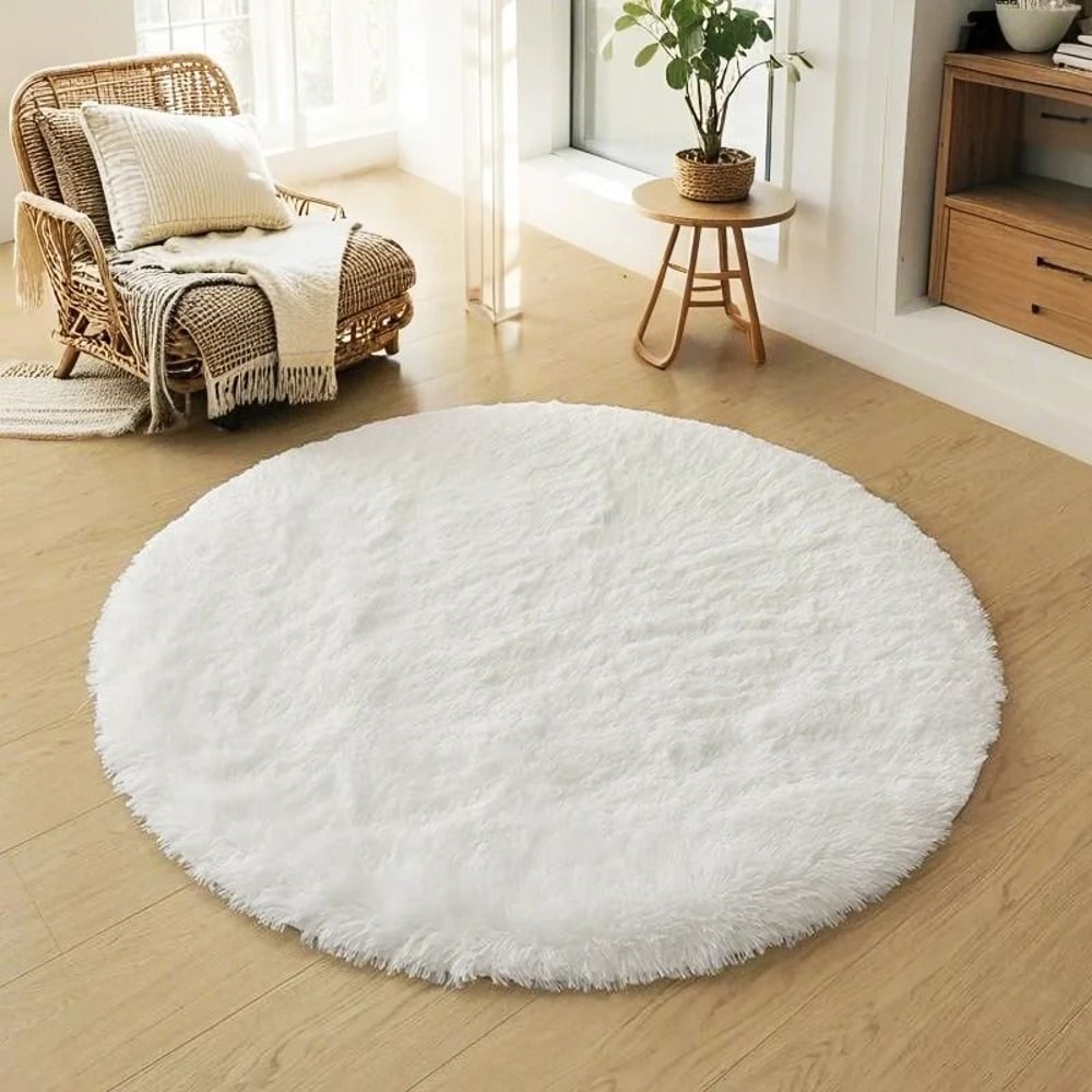 Soft Plush Kids Rug Fluffy Round Nursery Floor Mat Carpet 15