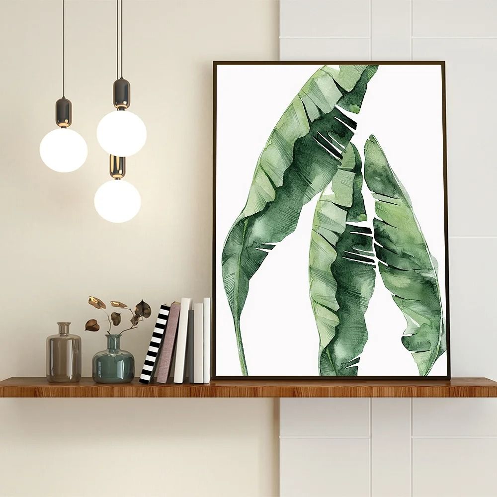Botanical Canvas Wall Art Tropical Leaf Prints Green Plant Decor 7