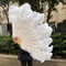 Large Ostrich Feather Fan Folding Dance Performance Stage Prop 1