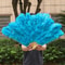 Large Ostrich Feather Fan Folding Dance Performance Stage Prop 0
