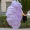 Large Ostrich Feather Fan Folding Dance Performance Stage Prop 14
