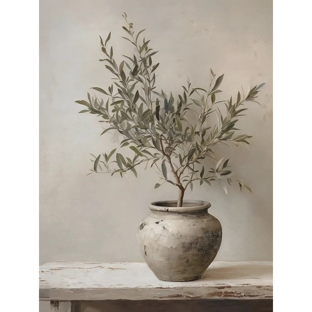 Vintage Olive Tree And Lemon Canvas Poster Botanical Wall Art Print 9